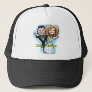 Congrats Wedding Dolls Trucker Hat