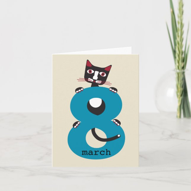 Congrats with March 8  International Women's Day Card (Front)