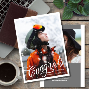 Congrats Writing Graduate Photo Invitation