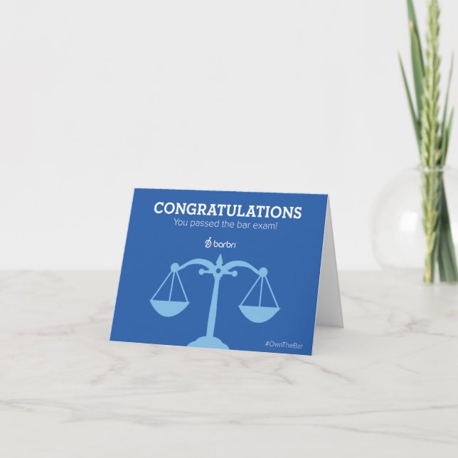 Congrats You Passed the Bar Exam Greeting Card (Front)