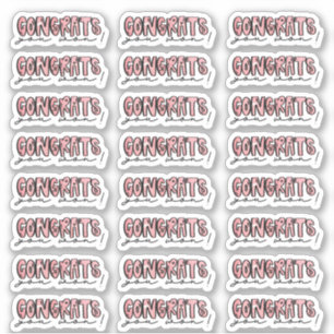Congrats, You Won! - Watercolor Stickers