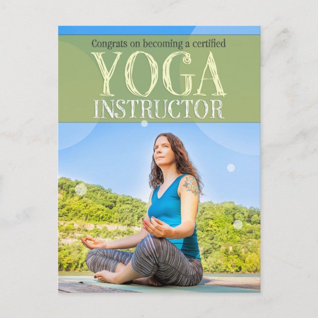 Congratson Becoming a Certified Yoga Instructor Ho Postcard (Front)