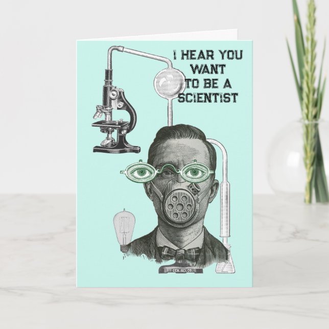 CONGRATUALATIONS SCIENCE MAJOR SCIENTIST  THANK YO YOU CARD (Front)