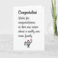 Congratulari A Funny Congratulations Poem