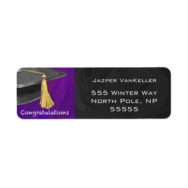 Congratulation Black and Purple (Front)