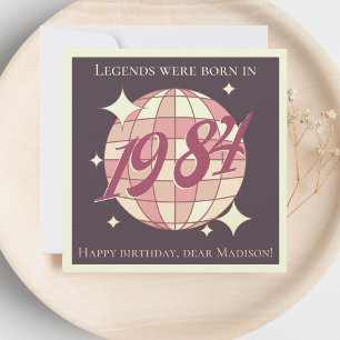 Congratulation card Vintage 1984 40th birthday