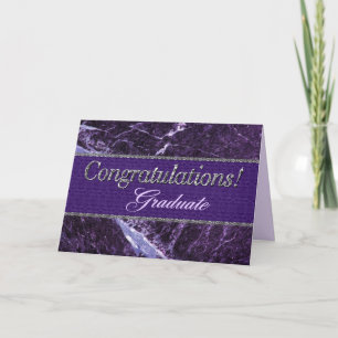 Congratulation Graduate Purple Stone Card