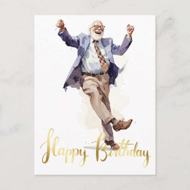 Congratulation Happy grandfather Personalised Postcard (Front)