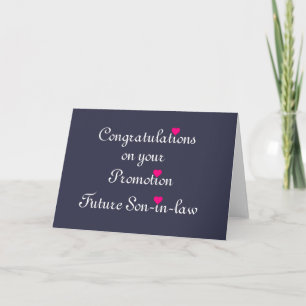 Congratulation on your promotion Future Son-in-Law Card