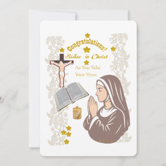 Congratulation Sister As you take your vows Holiday Card