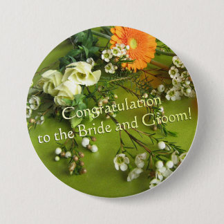 Congratulation to the Bride and Groom 7.5 Cm Round Badge