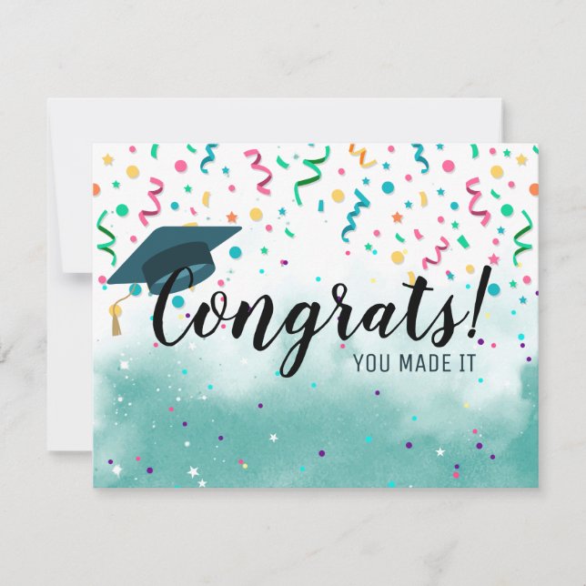 Congratulation You Made it-Advice for the Graduate Card (Front)