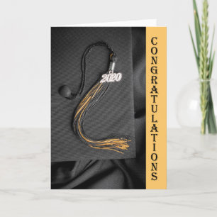 Congratulations 2020 Graduate Cap and Gown Holiday Card