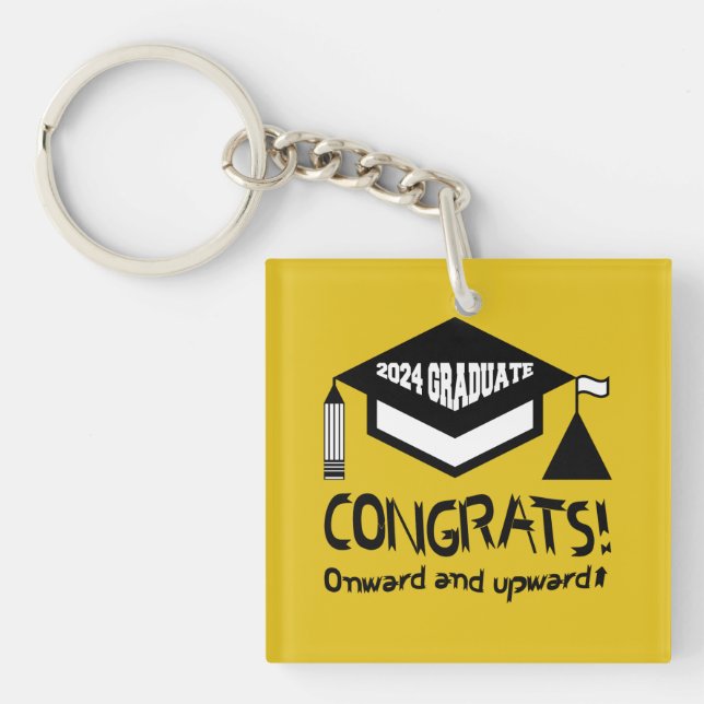 Congratulations, 2024 Graduate! Key Ring (Front)
