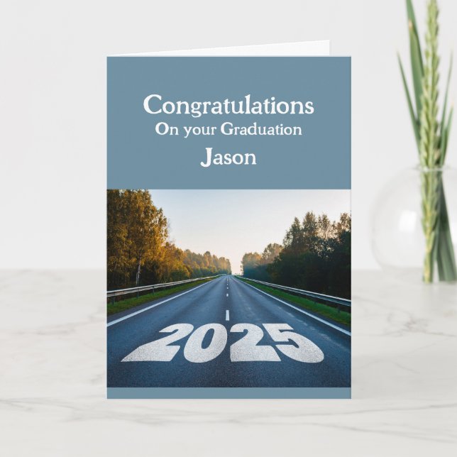 Congratulations 2025 Custom Name Graduation Card (Front)