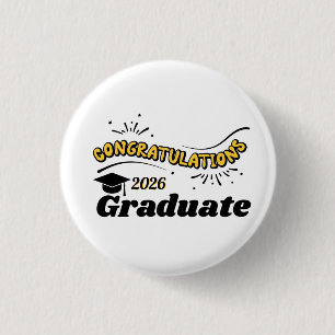 Congratulations 2026 Graduate 3 Cm Round Badge