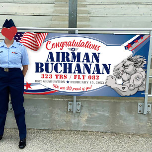 Congratulations 323 Mustang Air Force Graduation Banner