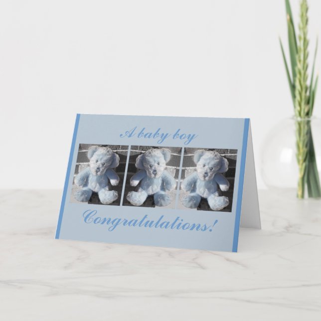 Congratulations!, A baby boy Card (Front)