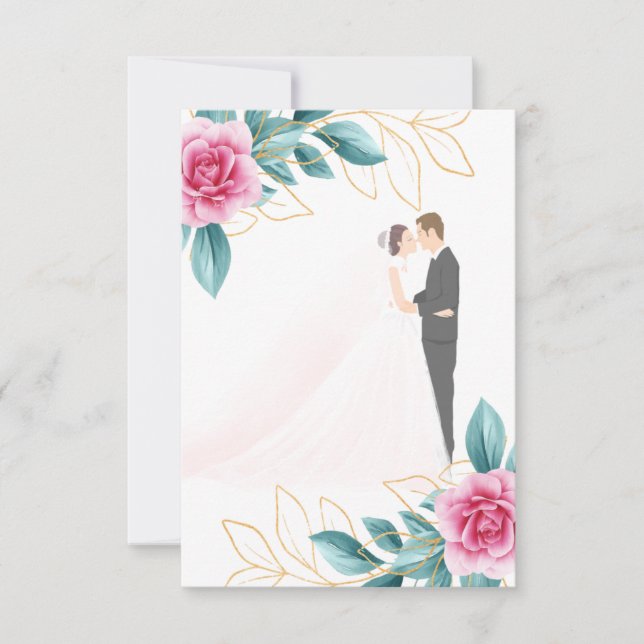 Congratulations a wedding party save the date (Front)