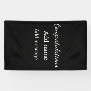 Congratulations add name message simple graduate  banner