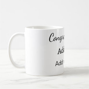 Congratulations add name message simple graduate coffee mug