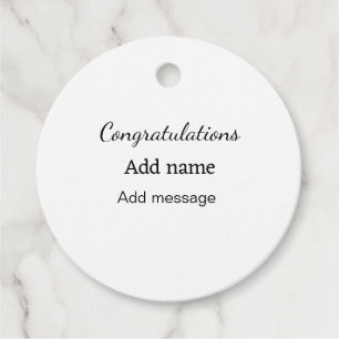 Congratulations add name message simple graduate  favour tags