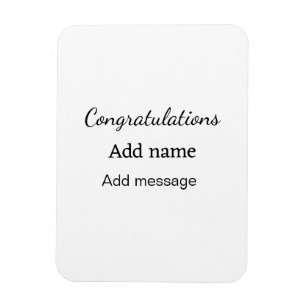 Congratulations add name message simple graduate magnet