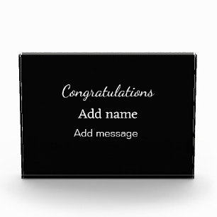 Congratulations add name message simple graduate photo block