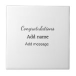 Congratulations add name message simple graduate  tile<br><div class="desc">Design</div>