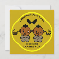 Congratulations Afro American Parents Twins