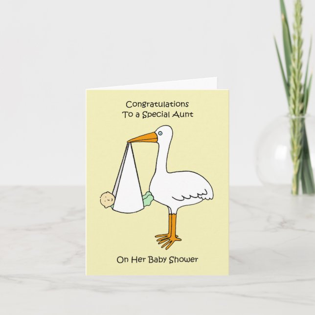 Congratulations Aunt on Baby Shower Card (Front)