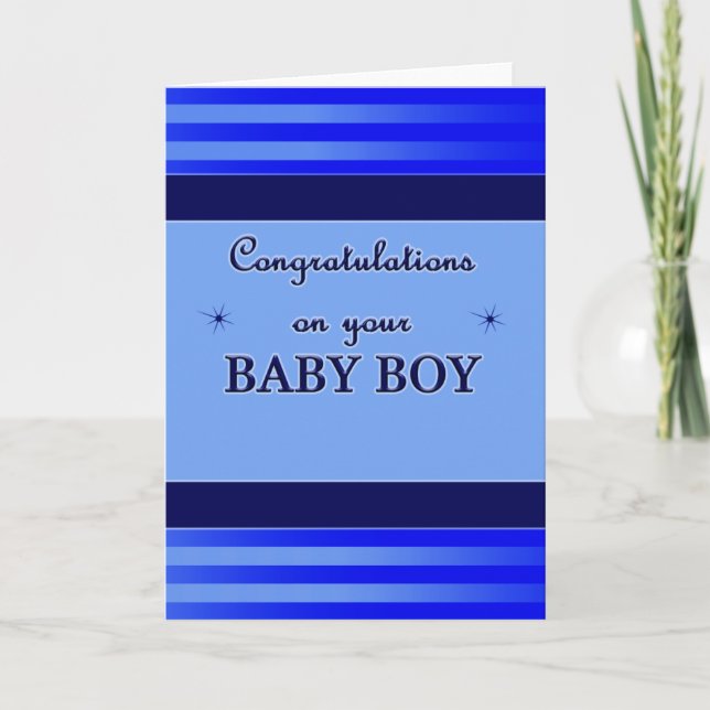 Congratulations Baby Boy Card (Front)