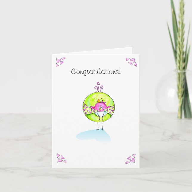 Congratulations Baby Girl Card (Front)
