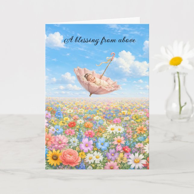 Congratulations Baby Girl Card (Small Plant)