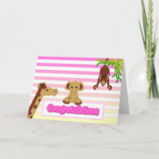 Congratulations, Baby Girl - Customised Card