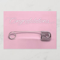 Congratulations Baby Safety Pin