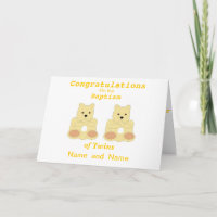 Congratulations Baptism Twins add names,message