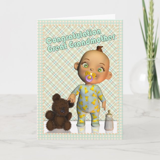 congratulations becoming a Great Grandmother Card (Front)