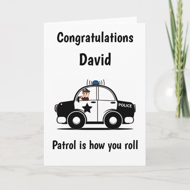 Congratulations / Birthday Card for Police Officer (Front)