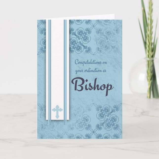 Congratulations Bishop Ordination In Blue Card (Front)