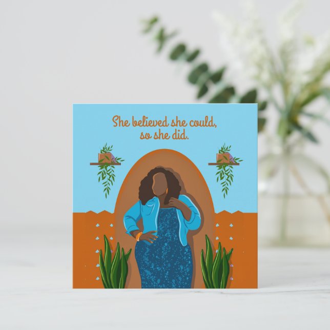 Congratulations Black Woman She Believed She Could (Standing Front)