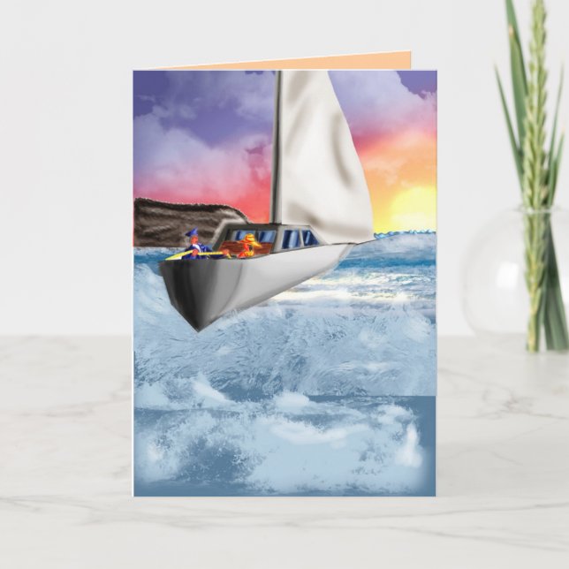 Congratulations!  Bon Voyage! Card (Front)