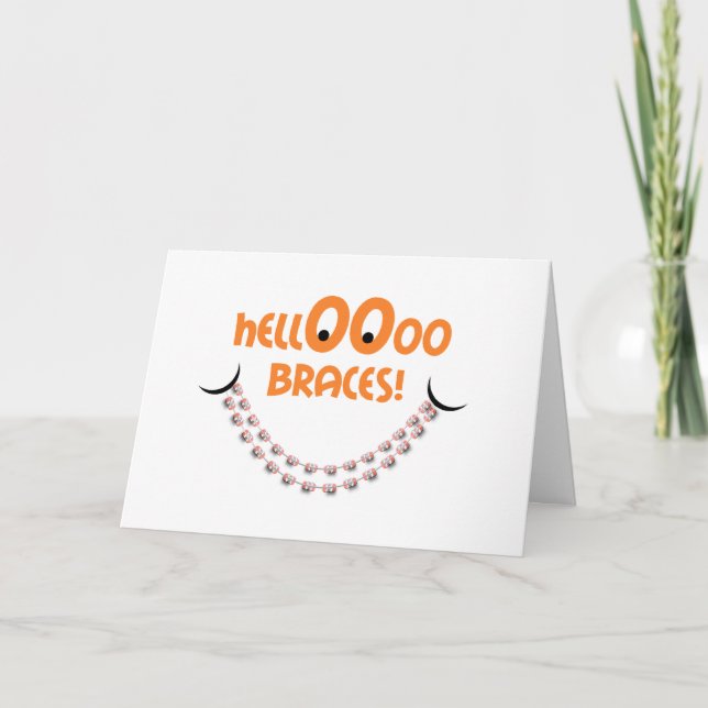 Congratulations Braces - Hello Braces Smile Tanger Card (Front)