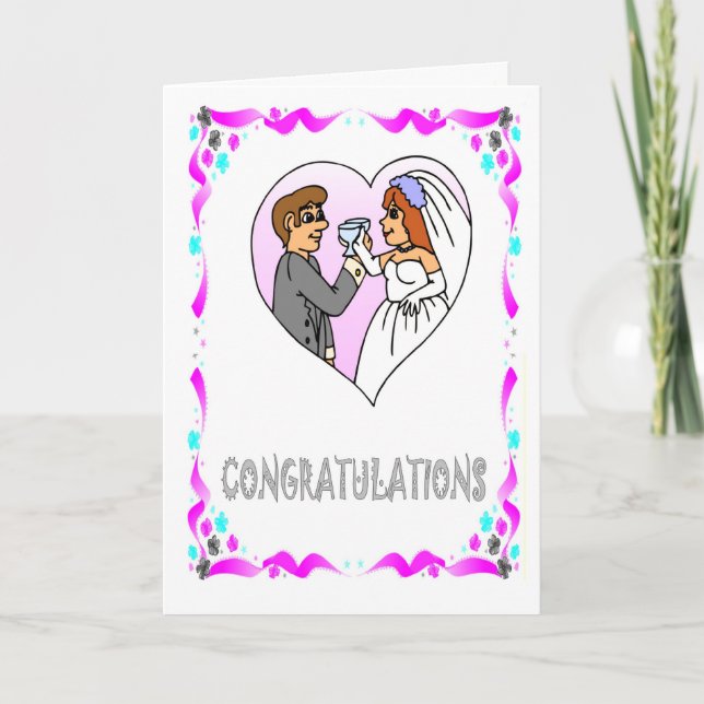 Congratulations,  Bride and groom Card (Front)