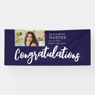 Congratulations Brush Script  Photo Graduation  Banner