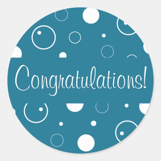 Congratulations Bubbles Envelope Seal (Front)