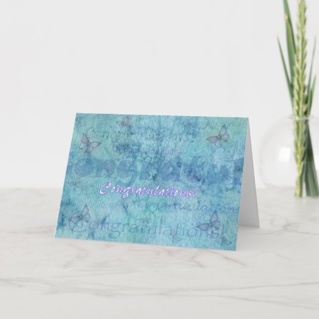 Congratulations Card Butterflies (Front)