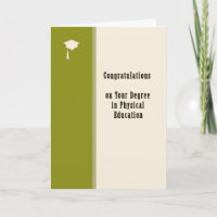 Congratulations Card, Degree in Physical Education