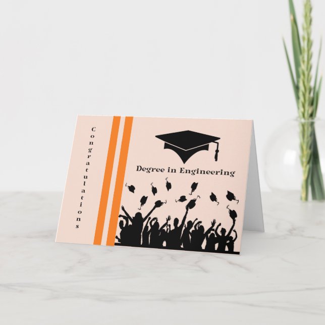 Congratulations Card for Degree in Engineering (Front)