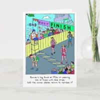 Congratulations Card for Marathoner - Runner's Leg